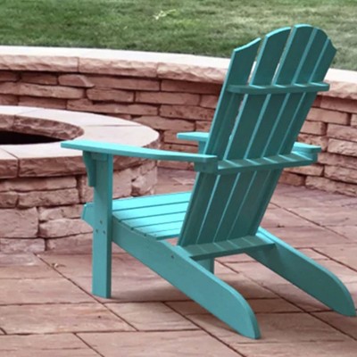 Blue Poly Lumber All-Weather Adirondack Chair with Arms
