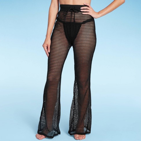 Women's Mesh High Waist Flare Cover Up Pants - Wild Fable™ : Target