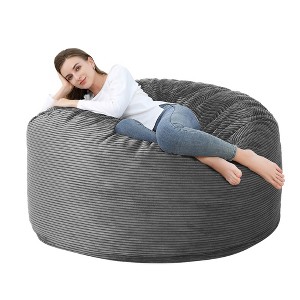 Bean Bag Chair Cover Only, Corduroy Bean Bag Cover No Filler for Adults Kids, Giant Adult Beanbag Chair Cover with Washable Cover - 1 of 4