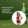 Santa's Baby Christmas Hooded Red & White Adult Women's Costume Scarf - 4 of 4