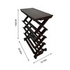SEVOBAL Wine Racks Freestanding Wine Storage with Glass Holders and Mobile Base for Multiple Rooms Use, Brown, 29.92"*15.75"*40" - 4 of 4