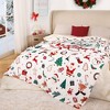 Lomsoe Christmas Print Throw Blanket, Winter Holiday Bed Blanket Super Soft Flannel Blanket Cozy Fuzzy Plush Throw Blanket for Couc - 4 of 4