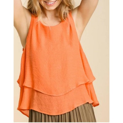 Women's Sleeveless Layered Top - umgee