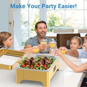 Full Size 9 QT Chafing Dish Buffet Warmer with Touch Screen, Adjustable Temp & Real-Time Display for Catering, Parties, Weddings - 1 of 4