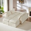101'' Corduroy Cloud Modular U-Shaped Sectional Sofas with High-Density Sponge Seat and Freely Combinable Design - 3 of 4
