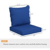 Resenkos Patio Chair Cushions, Outdoor Chair Pads,8 Patio Chair Cushions with Seat & Backrest, Fade Resistant Seat Replacement Cushion Set, Navy Blue - 3 of 4