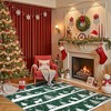Christmas Area Rug, Reindeer Print Washable Soft Carpet with Non Slip Backing, Low Pile Stain Resistant Floor Mat for Living Room, Bedroom - 2 of 4