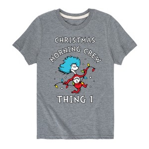 Boys' - The Cat in the Hat - Christmas Morning Crew Thing 1 Short Sleeve Graphic T-Shirt - 1 of 4