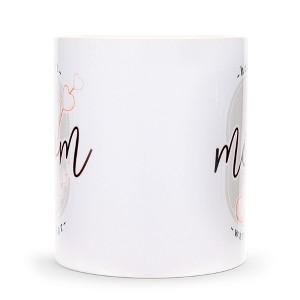 Elanze Designs Heart Warrior Mom 11 Ounce White Ceramic Coffee Mug - 1 of 2