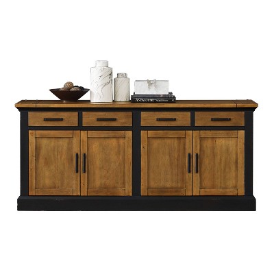 Toulouse Storage Credenza: Martin Furniture, No Assembly, 4 Drawers & Doors, Wood