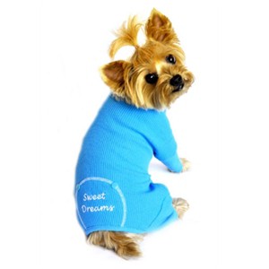 Sweet Dreams Thermal Dog Pajamas - Blue - 1 of 4