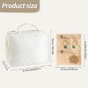 Ring Binder Style Travel Jewelry Case with Clear Zipper Pockets, Portable Organizer Bag for Necklaces, Earrings, Rings & Bracelets, Beige - 4 of 4