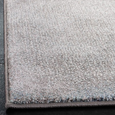 Galaxy 5'3" Square Blue Abstract Synthetic Area Rug