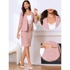 INSPIRE CHIC Women's Long Sleeve Notch Lapel One Button Blazer and Pencil Midi Skirt with Slit Set 2 PCS - 2 of 4