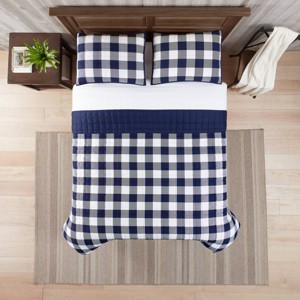 Alex Buffalo Check Plaid Printed Quilt Set - Serta - 1 of 4