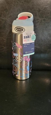 Zak Designs Antimicrobial 14-oz. Stainless Steel Vacuum Insulated Kids Riverside Bottle, 2-Piece Set (Hello Kitty)