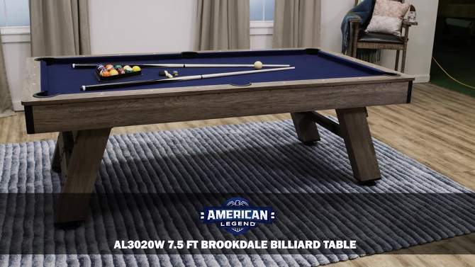 American Legend 90&#34; Brookdale Billiard Table, 2 of 15, play video