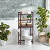 Maximize Bathroom Space: Versatile 3-Tier Over-The-Toilet Organizer with Adjustable Shelves and Bamboo Finish - 3 of 4