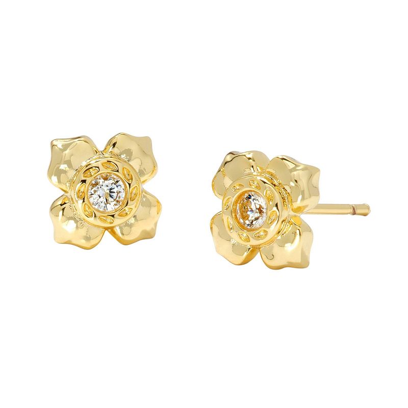 Kendra Scott Lily 14K Gold Over Brass Stud Earrings - White, 1 of 2