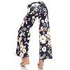 Women's Floral Printed Palazzo Pants - White Mark - 3 of 3