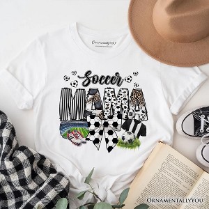 Soccer Mama Coquette Bow T-Shirt, Game Day Mom Life Tee | OrnamentallyYou - 1 of 4