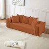 Aukfa Sleeper Sofa Couches for Living Room, Luxury Modern Couch with Deep Seat, No Assembly Required, 3 Seater, Orange - 4 of 4
