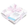 Hudson Baby Infant Girl Flannel Cotton Washcloths, Lilac Elephants 12 Pack, One Size - 2 of 4