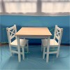 Aoibox Solid Wood Kids Table and 2 Chairs Set SereneWhite Irish Designer Montessori Style for 2-8 Years Toddler Easy Assembly - 4 of 4