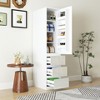 71"H Multifunctional Kitchen Pantry Storage Cabinet Pantry Organizer with 3 Shelves, 4 Door Shelves and 3 Drawers, White-ModernLuxe - 2 of 4