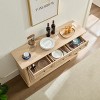 ORRD Farmhouse Kitchen Storage Wall Cabinet - Roman Column, Drawers & Doors, Wooden Coffee Bar, Wine Cooler - 4 of 4