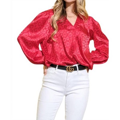 Women's In Your Heart Leopard Blouse - And The Why