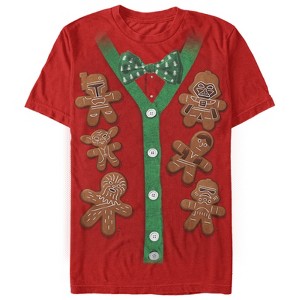 Men's Star Wars Christmas Cookies Cardigan Print T-Shirt - 1 of 4