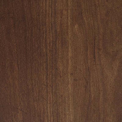 Versatile C-Shaped Wood and Metal Side Table in Classic Brown