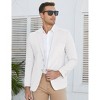 Clearlove Men's Linen Cotton Blend Two-Button Unstructured Blazer with Patch Pockets Relaxed Fit Sport Coat Business - 3 of 4
