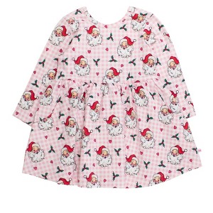 RuffleButts Baby Girls Long Sleeve Twirl Dress - 1 of 4
