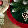 Northlight Mini Velveteen Traditional Christmas Tree Skirt - 18" Green and Red - 2 of 3