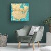 Trademark Fine Art - blursbyai Lexy Detailed Map Of The Us And Canada Canvas Art - 3 of 4