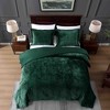 BAGOKIE 3 Pieces Crushed Velvet Bed in a Bag Comforter Set for All Season, - 3 of 4