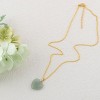 Natural Stone Heart Gemstone Healing Crystal Pendant Lucky Blessing Energy Necklace for Women Men, Green Aventurine - 2 of 4