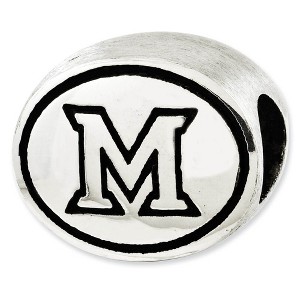 Black Bow Jewelry Sterling Silver Miami of Ohio Collegiate Bead Charm - 1 of 4