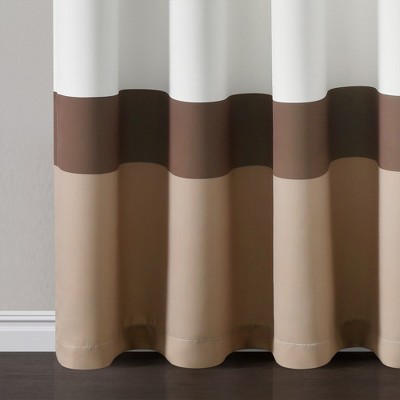 Neutral Color Block Light Filtering Grommet Drapes, 84" x 52"