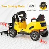 Costway Ride on Forklift 12V Kids Electric Vehicle Construction Truck with Remote Control 2 Speeds Music USB MP3 Lights - 3 of 4
