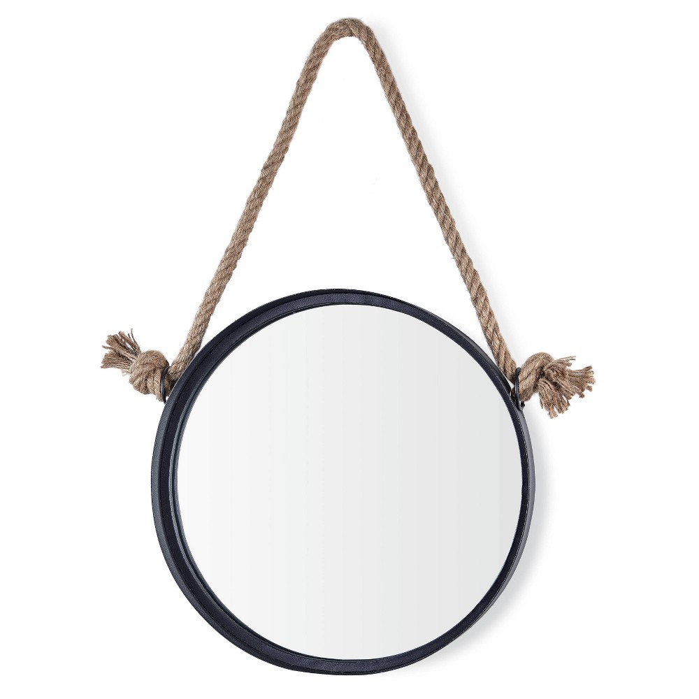 Danya B Round Accent Mirror with Hanging Rope