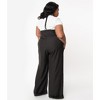 Unique Vintage Women's Plus Thelma Suspender Pants Black - 2 of 4