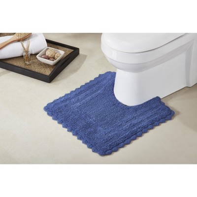 Lilly Blue Cotton Crochet Reversible Bath Rug