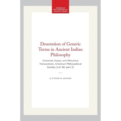Denotation of Generic Terms in Ancient Indian Philosophy - (Transactions of the American Philosophical Society) by  Peter M Scharf (Hardcover)
