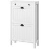 HOMCOM Shoe Storage Cabinet with 2 Flip Drawers, Adjustable Shelves and Top Drawer for 8 Pairs of Shoes - 4 of 4