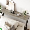 Console Table with Storage Shelf 2-Tier Narrow Console Table Farmhouse Sofa Table w/ Shelves Behind Couch Table - 4 of 4