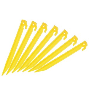Unique Bargains Tent Stakes Plastic Lightweight with Hook for Camping - 1 of 4