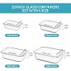 Vtopmart 20Pack Glass Food Storage Containers, Airtight Lunch Containers Boxes with Snap Locking Lids, for Microwave, Oven, Freezer and Dishwasher - 3 of 4